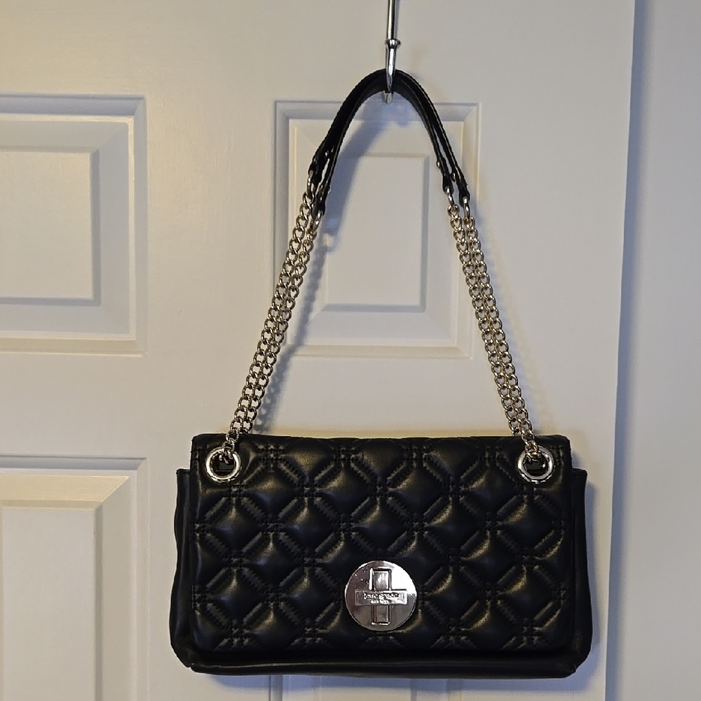Kate Spade Black Quilted Chain Shoulder Bag